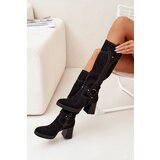 Boto Insulated Women's Heeled Boots With Stitching Black Alessara | ePonuda.com