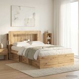  Glava kreveta s ormarićem Hrast artisan 100 cm | Shoptok.si