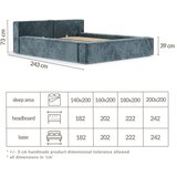 Maison de Rêve Oranžna oblazinjena zakonska postelja s prostorom za shranjevanje z letvenim dnom 200x200 cm Voliera – | Shoptok.si
