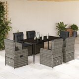 vidaXL 7-dijelni vrtni blagovaonski set sivi od poliratana | shoptok.hr