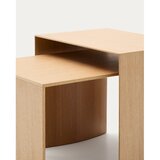 Kave Home Stolić za kavu u dekoru hrasta u svijetloj prirodnoj boji 45x90 cm Litto – | shoptok.hr