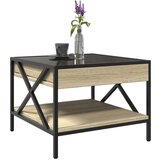 vidaXL Stolić s beskonačnim LED svjetlima boja hrasta 50x50x38 cm | shoptok.hr
