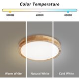 Brilagi LED prigušiva svetiljka WOODLINE LED/48W/230V 3000-6000K hrast prečnik 40 cm +sa daljinskim upravljačem | Eponuda.com