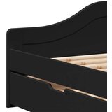  Dnevni krevet s 2 ladice bez madraca IRUN crni 90x200 cm | shoptok.hr