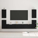  Set TV komoda 7 kom. Crni hrast Konstruirano drvo | shoptok.hr