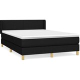  Krevet s oprugama i madracem crni 140 x 190 cm od tkanine | shoptok.hr