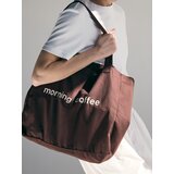 Reserved Tkaninska torba za kupovinu - tamnosmeđe | shoptok.hr