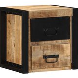 vidaXL Nočna omarica 40x35x40 cm Masivni neobdelan les Mango | Shoptok.si