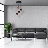  LED luster na sajli MIDWAY 4xGU10/4,8W/230V crna/bakarna | Eponuda.com