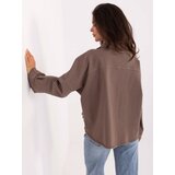RUE PARIS Shirt-IT-KS-FL5779.87-dark beige | Shoptok.si