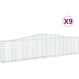  Lučne gabionske košare 9 kom 400x30x80/100 cm pocinčano željezo | shoptok.hr