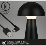 BRILONER LED prigušiva, punjiva, dodirna spoljašnja stolna lampa LED/2,6W/5V 3000K IP44 crna | Eponuda.com