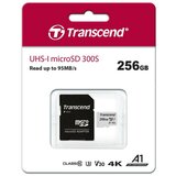 Transcend 256GB microsd w/ adapter uhs-i U3 A1, read/write 95/45 mb/s Cene