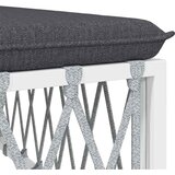  Kutna vrtna sofa od tkane tkanine s jastucima bijela | shoptok.hr
