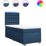 Krevet s oprugama i madracem plavi 90 x 200 cm od tkanine | shoptok.hr