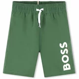 Boss Otroške kopalne kratke hlače zelena barva