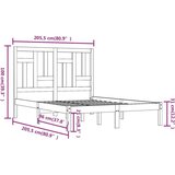  Za krevet od masivne borovine crni 200 x 200 cm | shoptok.hr