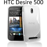  Gumijasti / gel etui S-Line za HTC Desire 500 - beli Cene