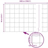 vidaXL Ograja za vrt Set 3 Siva Kovina 50 x 0.6 m | Shoptok.si