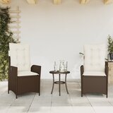 Maison Chic Nastavljivi vrtni stoli - Stol za vrt 2 kosa z blazinami rjav poli ratan JS83, (21878175) | Shoptok.si