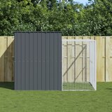 vidaXL Pasja uta s streho antracitna 214x253x181 cm pocinkano jeklo Cene