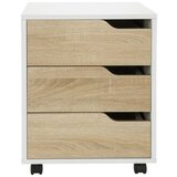 MID.YOU Predalnik Na Kolescih Organiser, Bela, Barva Hrasta | Shoptok.si