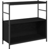 vidaXL Knjžni kabinet Črna Oreh 80x30x78,5 cm Izdelano iz lesa, (22016127) | Shoptok.si