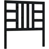  Uzglavlje za krevet crno 96 x 4 x 100 cm od masivne borovine | shoptok.hr