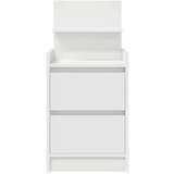 vidaXL Nočne omarice z 2 predaloma 2 kosa bela 38x34x80 cm | Shoptok.si