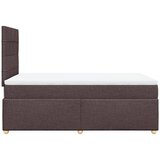  Krevet s oprugama i madracem tamnosmeđi 120 x 200 cm od tkanine | shoptok.hr