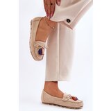 Boto Suede Loafers With Bow And Fringes Beige Dorine | shoptok.hr