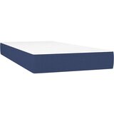  Box spring postelja z vzmetnico LED modra 200x200 cm blago, (20999336) | Shoptok.si