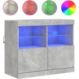  Komoda s LED svjetlima siva boja betona 81x37x67 cm | shoptok.hr