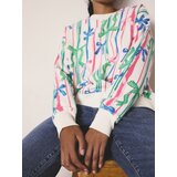 Next Sweater majica plava / travnato zelena / roza / bijela | shoptok.hr