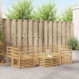  Set vanjskih sofa 7 kom. Bijela Čvrsto drvo akacije Cijene