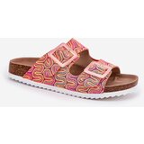 S. BARSKI Ladies Slippers With Buckles And Glitter Orange S.Barski | Shoptok.si