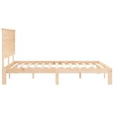  Okvir kreveta s uzglavljem 160 x 200 cm od masivnog drva | shoptok.hr