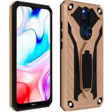 AVIZAR Ovitek za Xiaomi Redmi 8 / 8A iz dveh materialov, odporen proti udarcem, s stojalom za video podporo - rožnato zlato, (20720219) | Shoptok.si