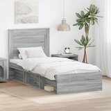  Okvir za krevet s uzglavljem Siva Sonoma 100 x 200 cm | shoptok.hr