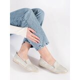 GOODIN Silver flat espadrilles | Shoptok.si