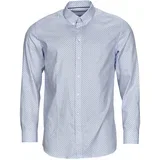 ETHAN MICRO MOTIF SLIM FIT Blue