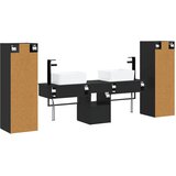  Set namještaja za kupaonicu 5 kom. Crna 33 x 34,5 x 100 cm | shoptok.hr