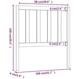  Posteljno vzglavje medeno rjavo 106x4x100 cm trdna borovina, (20644067) | Shoptok.si