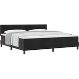 Krevet s opruga kutije s madracem Crna 200 x 200 cm Baršun | Eponuda.com