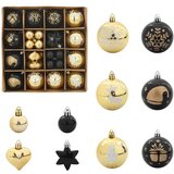 vidaXL Set božičnih okraskov 40 pcs Črna in zlata | Shoptok.si