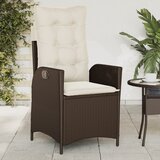 Maison Chic Nastavljiv Vrtni Stoli - Stol za vrt z blazino rjav poli ratan JS45, (21878036) | Shoptok.si
