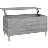 Maison Chic Klubska mizica - kavna mizica - Nizka mizica siva sonoma 90x44,5x45 cm inženirski les, (21752686) Cene