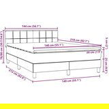  Box spring postelja z vzmetnico roza 140x210 cm žamet, (21792836) | Shoptok.si