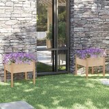  Vrtne sadilice 2 kom 70 x 70 x 70 cm od masivne borovine | shoptok.hr