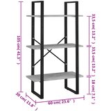 Police za pohranu boja betona 60x30x105 cm konstruirano drvo | shoptok.hr